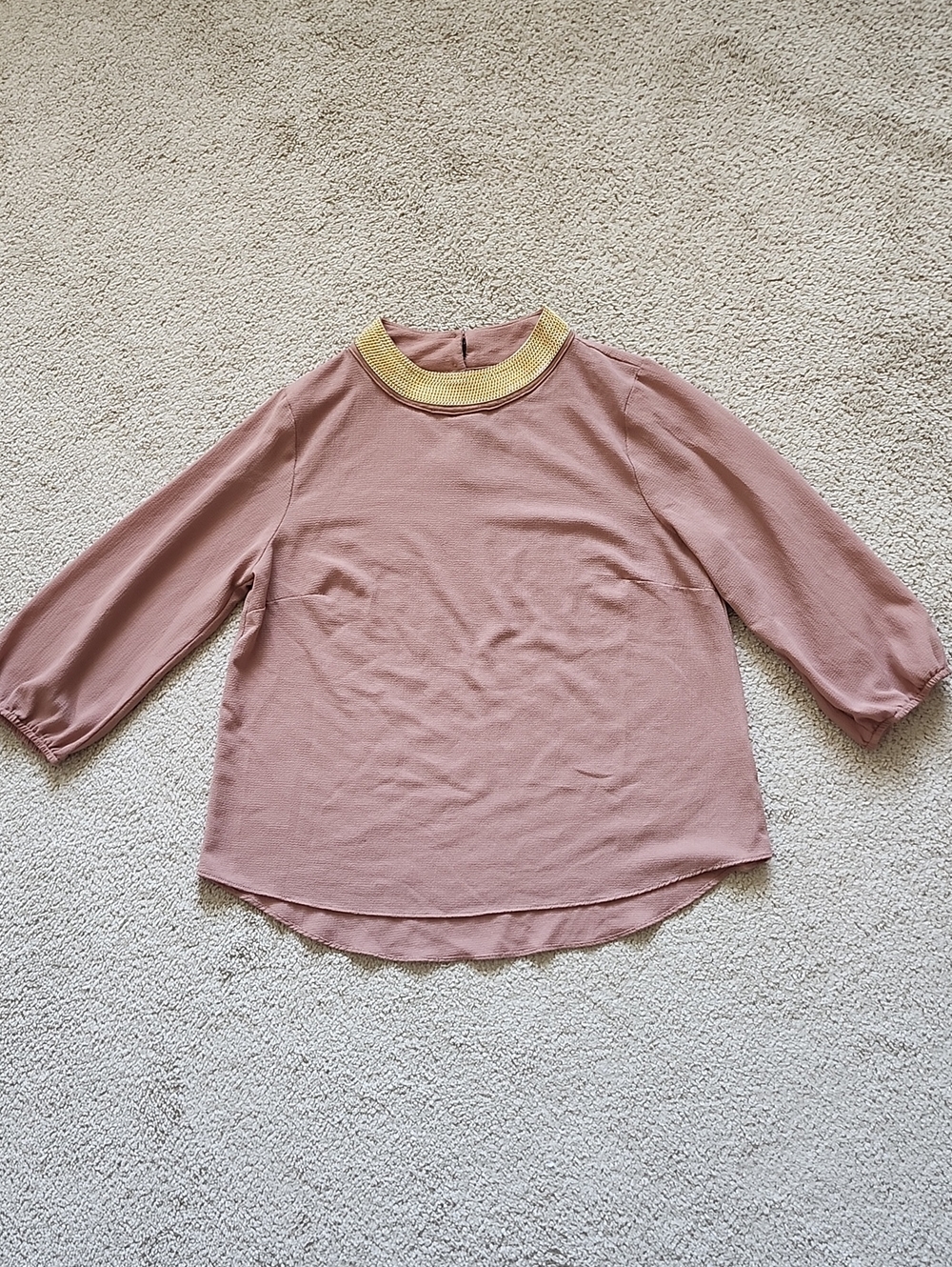 Moa Moa Rose Pink Top with Gold Accent